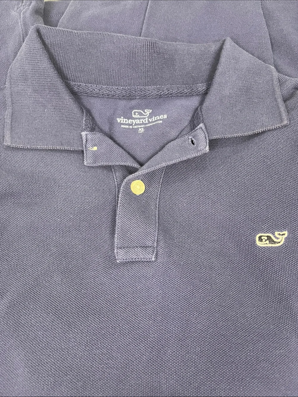 Vineyard Vines Classic Long-Sleeve Polo in Deep Blue Youth XL